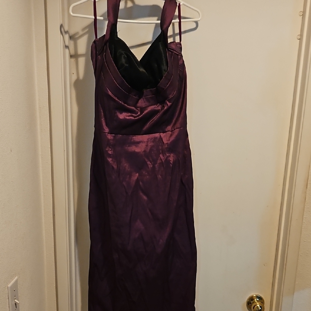 Laura Byrnes Size 18 Plum And Black Dress